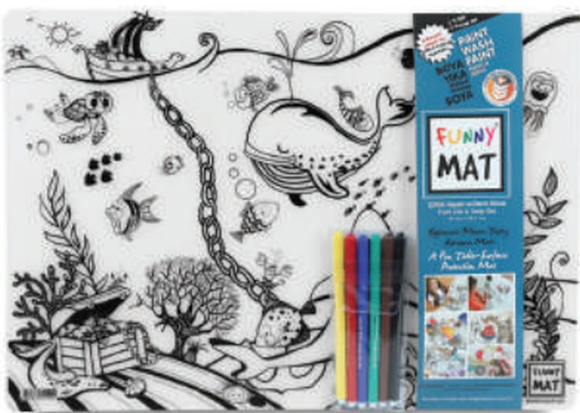 Funny Mat Çiftlik Ve Derin Deniz 6'Lı Kalem Hediyeli 30 x 40 cm