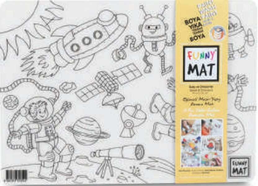 Funny Mat Uzay Ve Dinozorlar 25 X 35 Cm