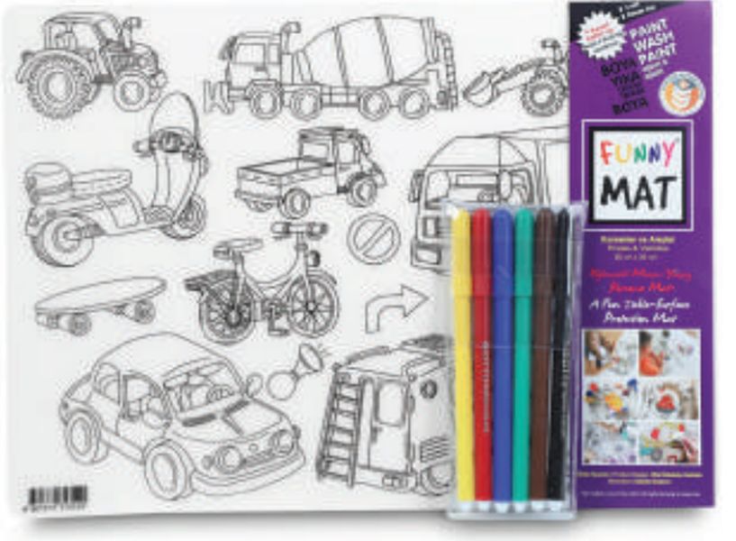 Funny Mat Korsanlar Ve Araçlar 6'Lı Kalem Hediyeli 25 x 35 cm
