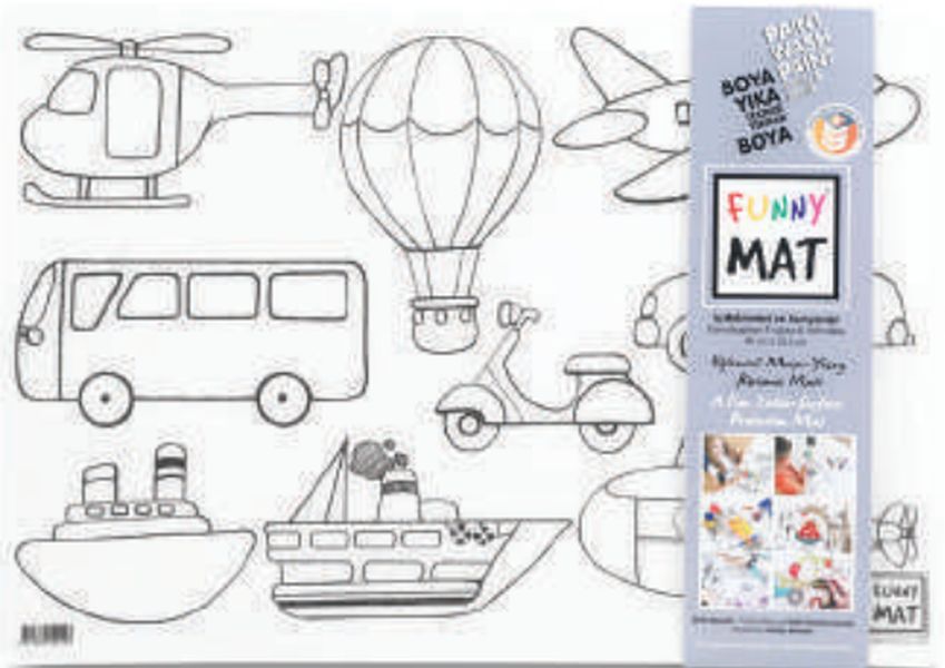 Funny Mat İş Makineleri Ve Taşıtlar 33,5 x 48 cm