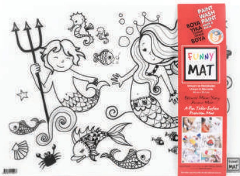 Funny Mat Unıcorn Ve Deniz Kızı 33,5 x 48 cm