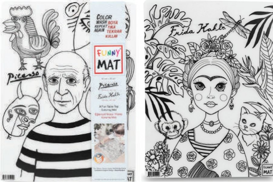 Funny Mat Pablo Pıcasso Ve Frıda Kahlo 25 X 35 Cm