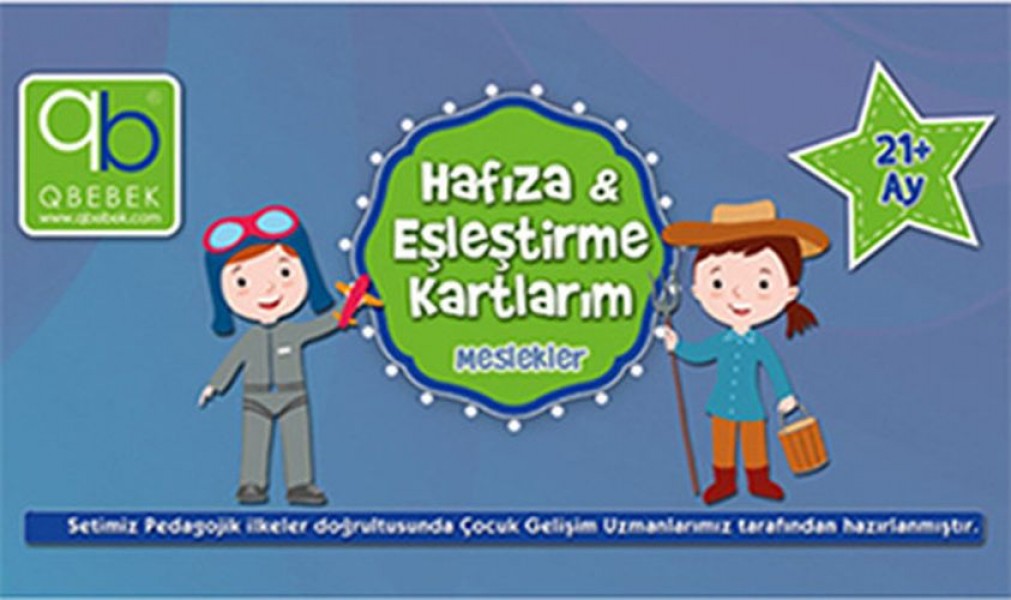 Hafıza ve Eşleştirme Kartlarım Meslekler 21 Ay