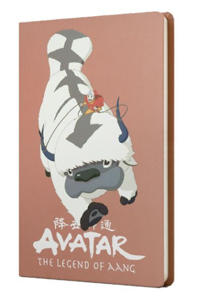 Avatar Appa ve Aang Sert Kapak Butik Defter Puce Rengi