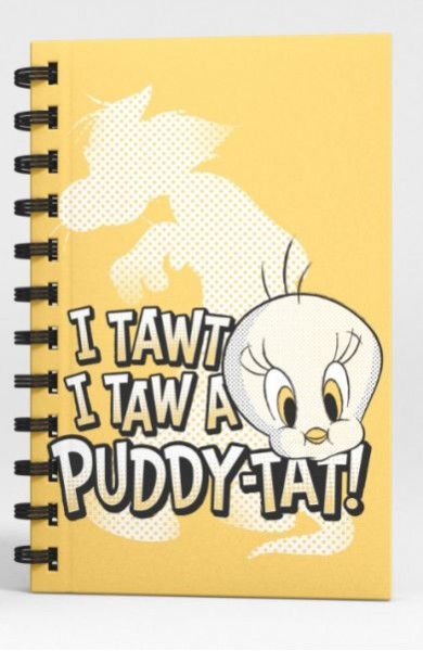 Tweety I Tawt I Taw a Puddy Tat Spiralli Defter Açık Sarı