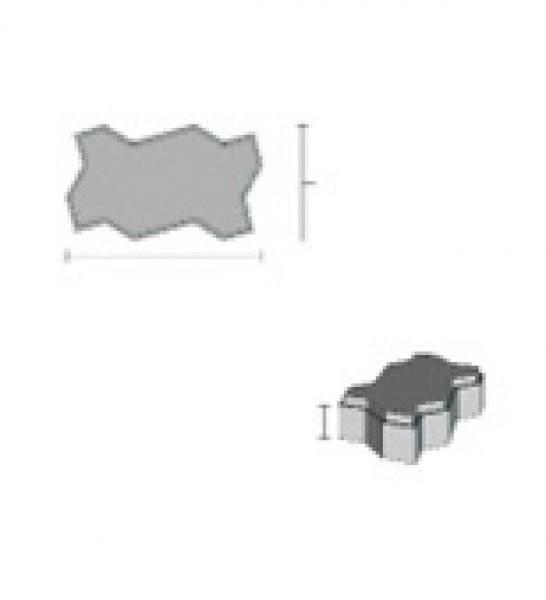 Minyatür Dikdörtgen Parke Gri Kırmızı 150 li