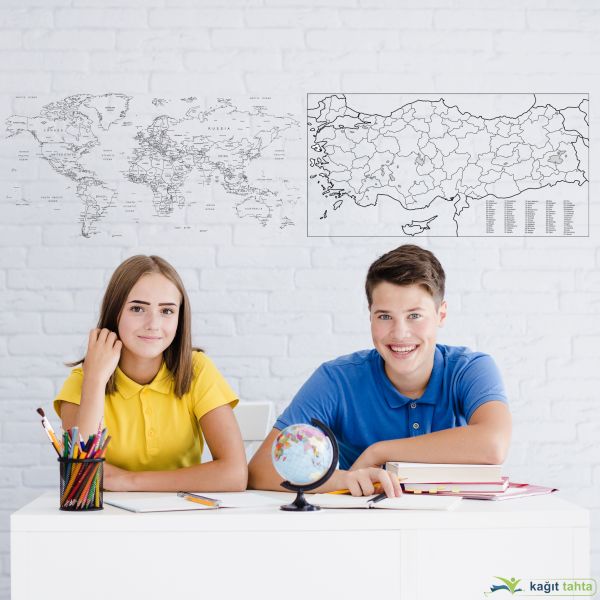 Türkiye Haritası Renksiz Dünya Haritası Renksiz Blister