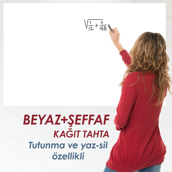 Beyaz Şeffaf Yazı Tahtası Blister