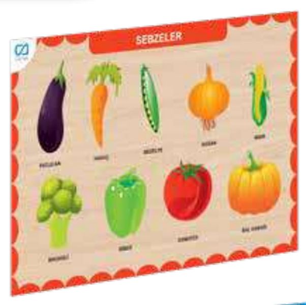 Ahşap Sebzeler Eğitici Set