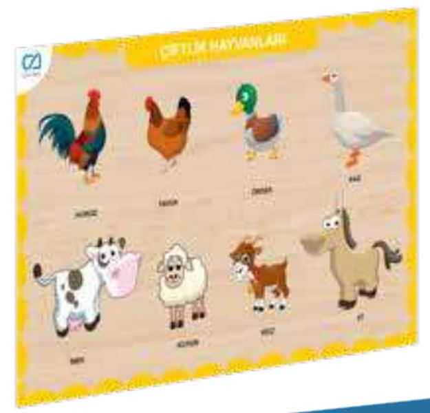 Ahşap Çiftlik Hayvanları Eğitici Set