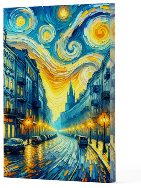 Van Gogh 6 Sokak Çizgili Yan Boyamalı Defter