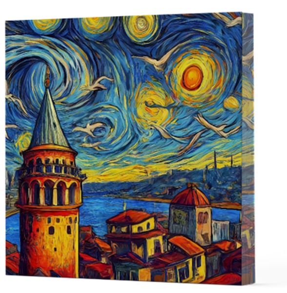 Van Gogh 5 Galata Çizgisiz Yan Boyamalı Defter