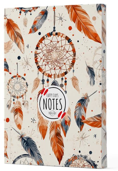 Tüy 5 Yan Boyamalı Çizgili Defter