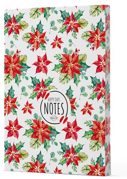 Yılbaşı 6 Yan Boyamalı Çizgili Defter