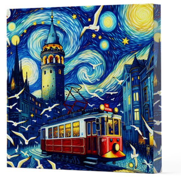 Van Gogh 1 Galata Çizgisiz Yan Boyamalı Defter