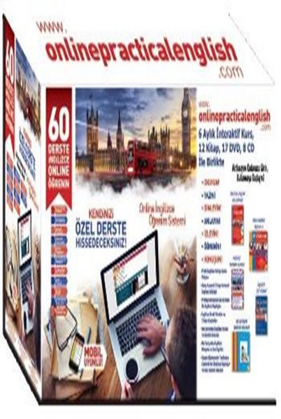 60 Derste Online İngilizce Öğrenim Seti 6 Aylık İnteraktif Kurs İle Birlikte 12 Kitap 17 Dvd 8 Cd