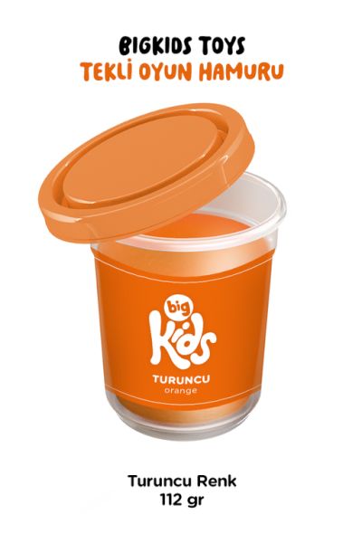 Bigkids Toys Turuncu 12'li Oyun Hamuru 112 Gr