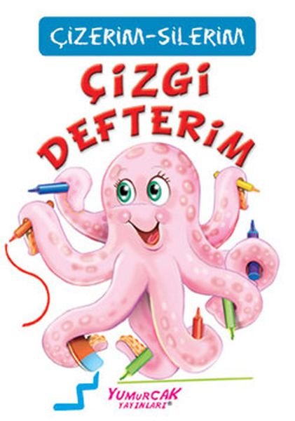 Çizgi Defterim Çizerim Silerim Kalem Hediyeli