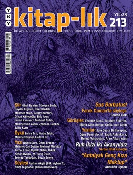 Kitap lık Sayı 213 İki Aylık Edebiyat Dergisi