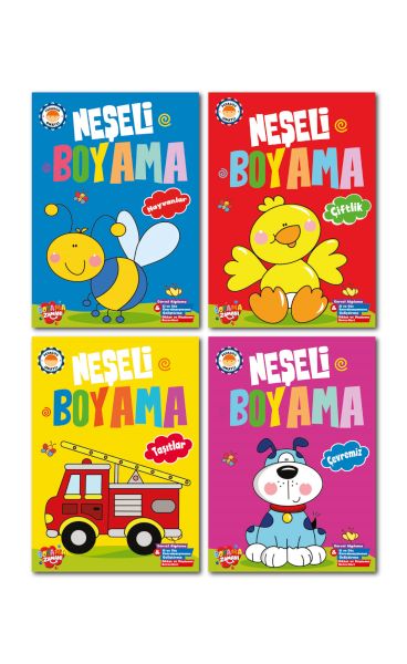 Neşeli Boyama 10 Set 1 Set 44 Kitap