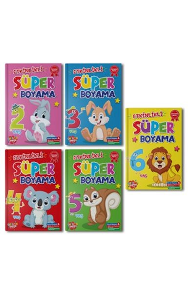 Süper Boyama 10 set 1 Set 55 Kitap