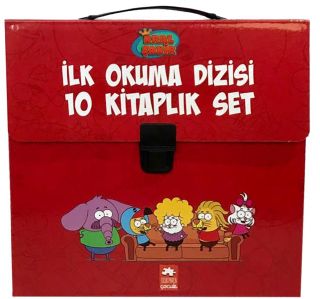 Kral Şakir İlk Okuma Kitaplari Çantali Set 10 Kitap Takım Kırmızı