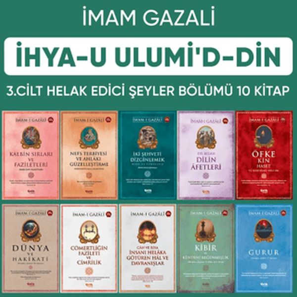 İhyau Ulumiddin 3. Cilt Helak Edici Şeyler 10 Kitap Set