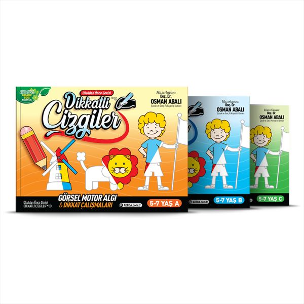 Dikkatli Çizgiler 5 7 Yaş 3 Kitap SET