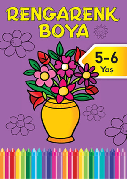 Rengarenk Boya 5 5 6 Yaş Mor Kitap