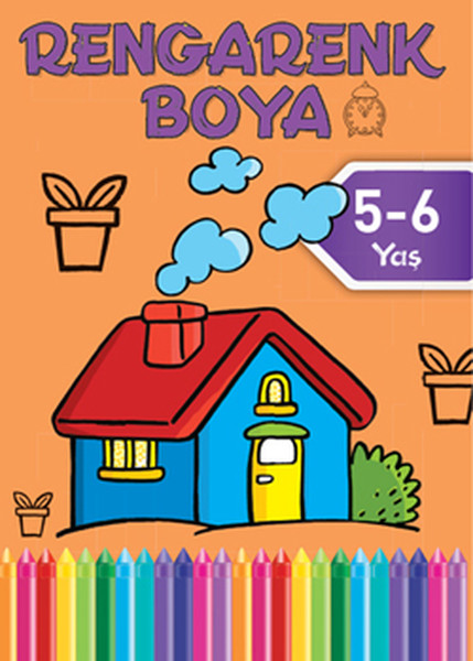 Rengarenk Boya 6 5 6 Yaş Turuncu Kitap
