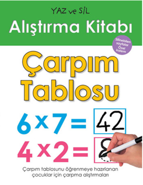 Yaz ve Sil Alıştırma Kitabı Çarpım Tablosu