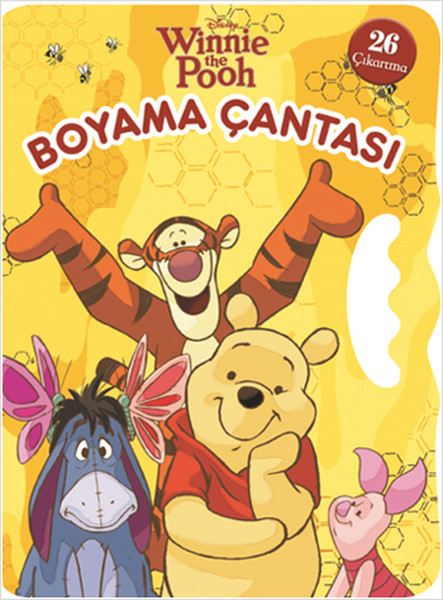 Winnie The Pooh Boyama Çantası 26 Çıkartma Boya Oku Yapıştır Yandan Tutmalı