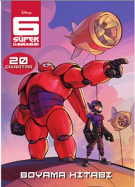 6 Süper Kahraman Çıkartmalı Boyama