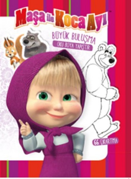 Maşa ile Koca Ayı Büyük Buluşma Oku Boya Yapıştır