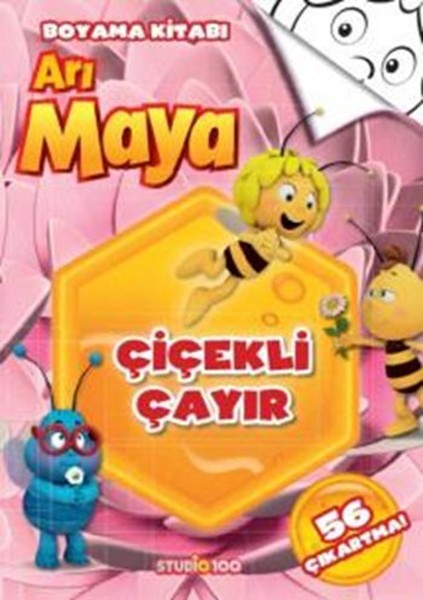 Arı Maya Çiçekli Çayır Boyama Kitabı