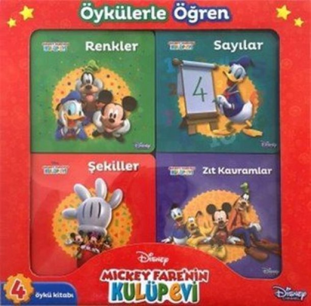 Mickey Farenin Kulüpevi Öykülerle Öğren 4 Kitap Ciltli