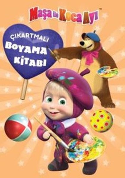 Maşa ile Koca Ayı Çıkartmalı Boyama Kitabı