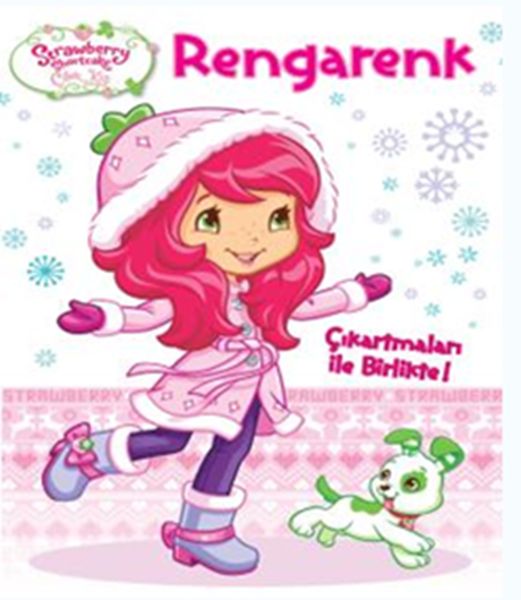 Çilek Kız Rengarenk Çıkartmalı Boyama