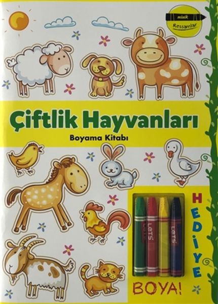 Çiftlik Hayvanları Boyama Kitabı Minik Ressamlar
