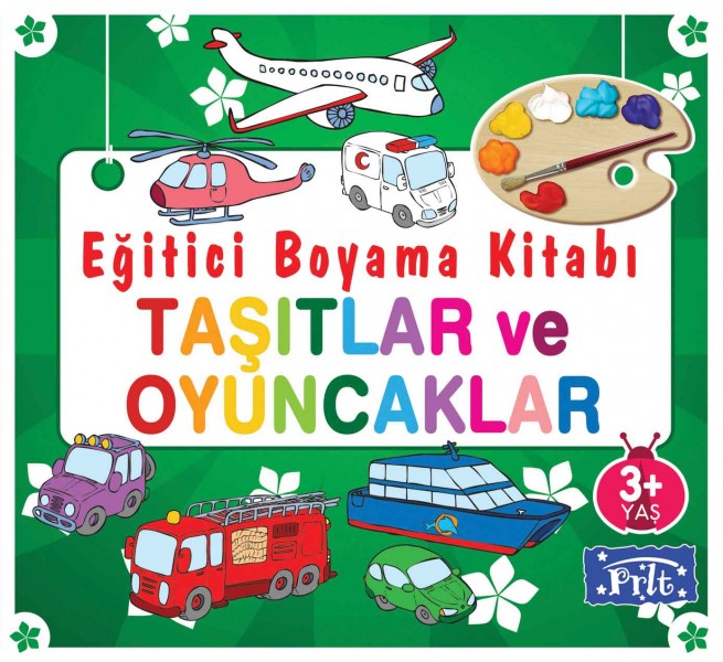 Eğitici Boyama Kitabı Taşıtlar ve Oyuncaklar
