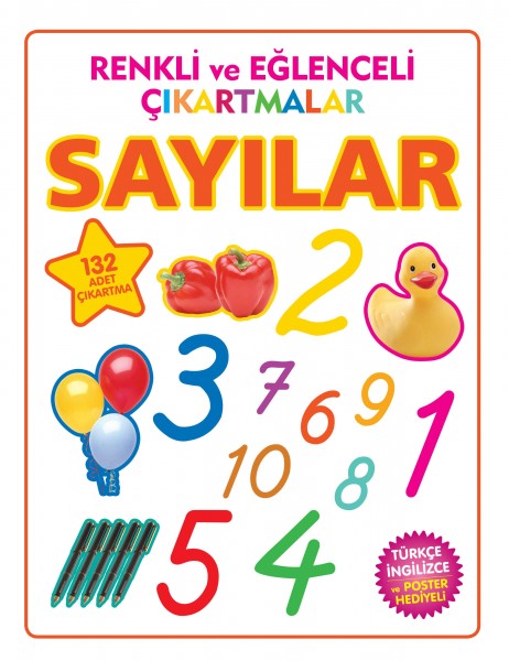 Renkli ve Eğlenceli Çıkartmalar Sayılar