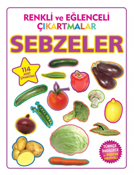 Renkli ve Eğlenceli Çıkartmalar Sebzeler