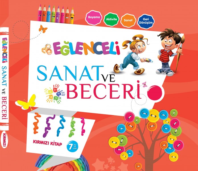 Eğlenceli Sanat ve Beceri Kırmızı Kitap 7 Yaş