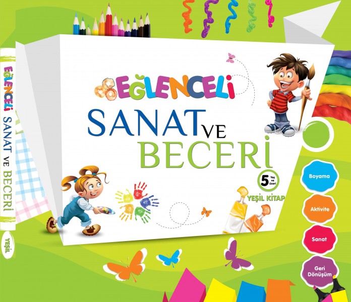 Eğlenceli Sanat ve Beceri Yeşil Kitap 5 Yaş