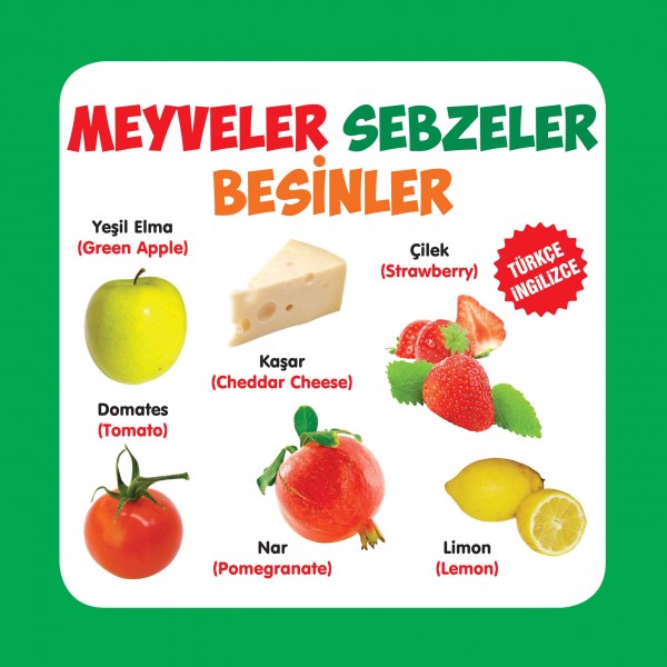 Meyveler Sebzeler Besinler Türkçe İngilizce
