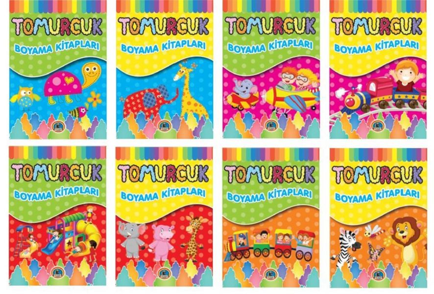 Tomurcuk Boyama Kitapları 8 Kitap Takım