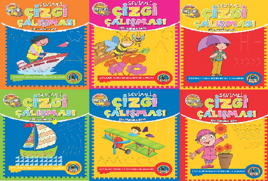 Sevimli Çizgi Çalışması 6 Kitap Set