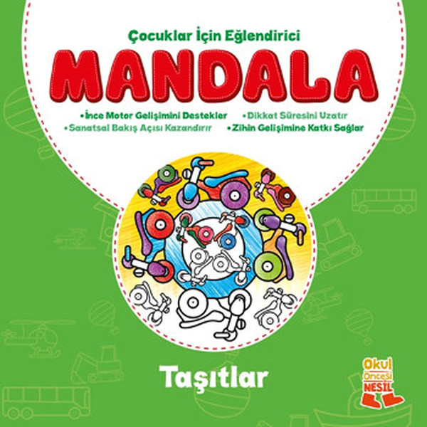 Çocuklar İçin Eğlendirici Mandala Taşıtlar