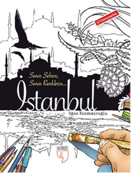 İstanbul Kartpostal Boyama 20 Adet Kartpostal