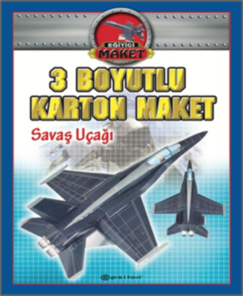 3 Boyutlu Karton Maket Savaş Uçağı